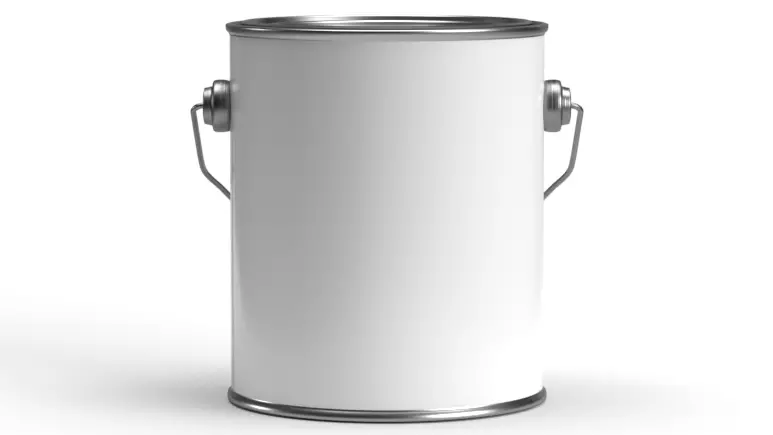 Quart paint can with metal handle 3D model
