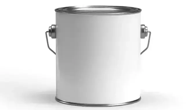 Half gallon paint can with metal handle  3D model