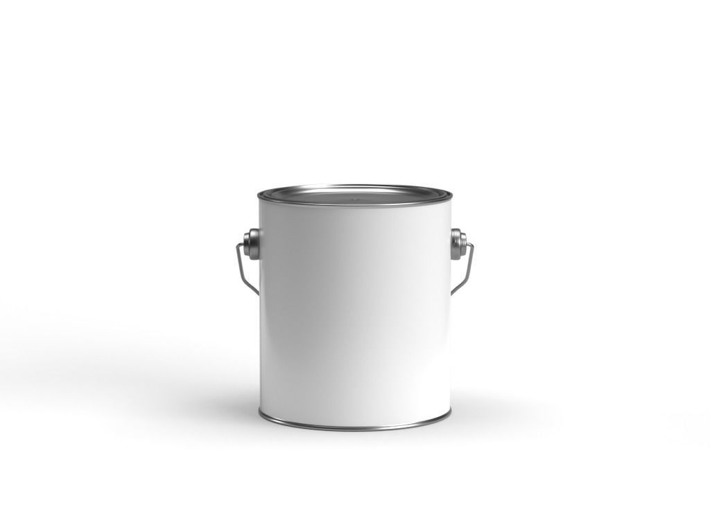 Gallon paint can with metal handle  3D model_4