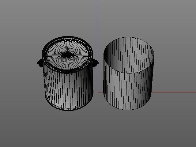 Gallon paint can with metal handle  3D model_3