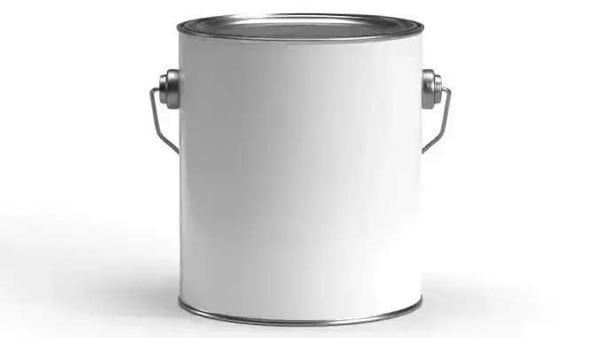 Gallon paint can with metal handle  3D model
