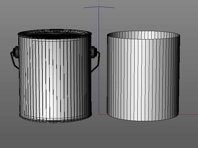 Gallon paint can with metal handle  3D model_2