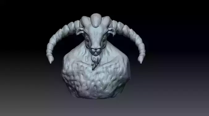 Minotaur bust of ram 3D model