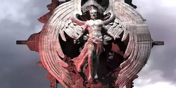 Dark Angel Statue With back piece 