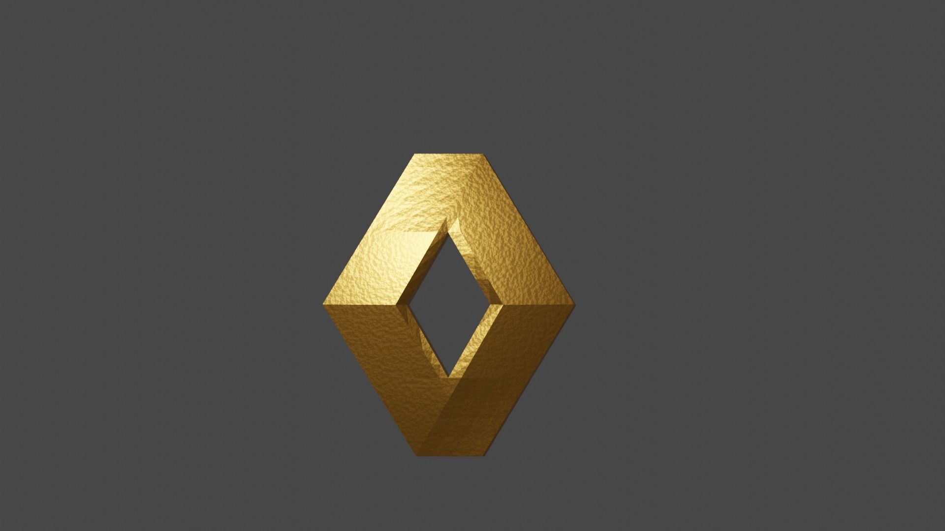 Renault 3D Logo Low-poly 3D model_7