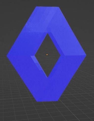 Renault 3D Logo Low-poly 3D model_5