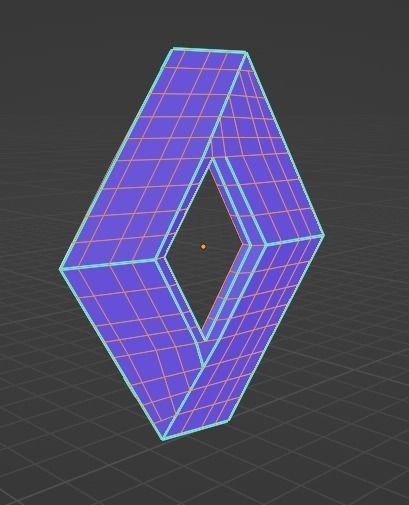 Renault 3D Logo Low-poly 3D model_4