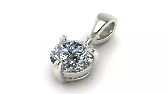 ETC-001 pendant with oval cut diamond