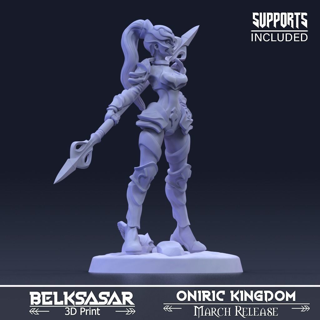 Warrior Enforcer of Dreams Normal and Nude 3D print model_6