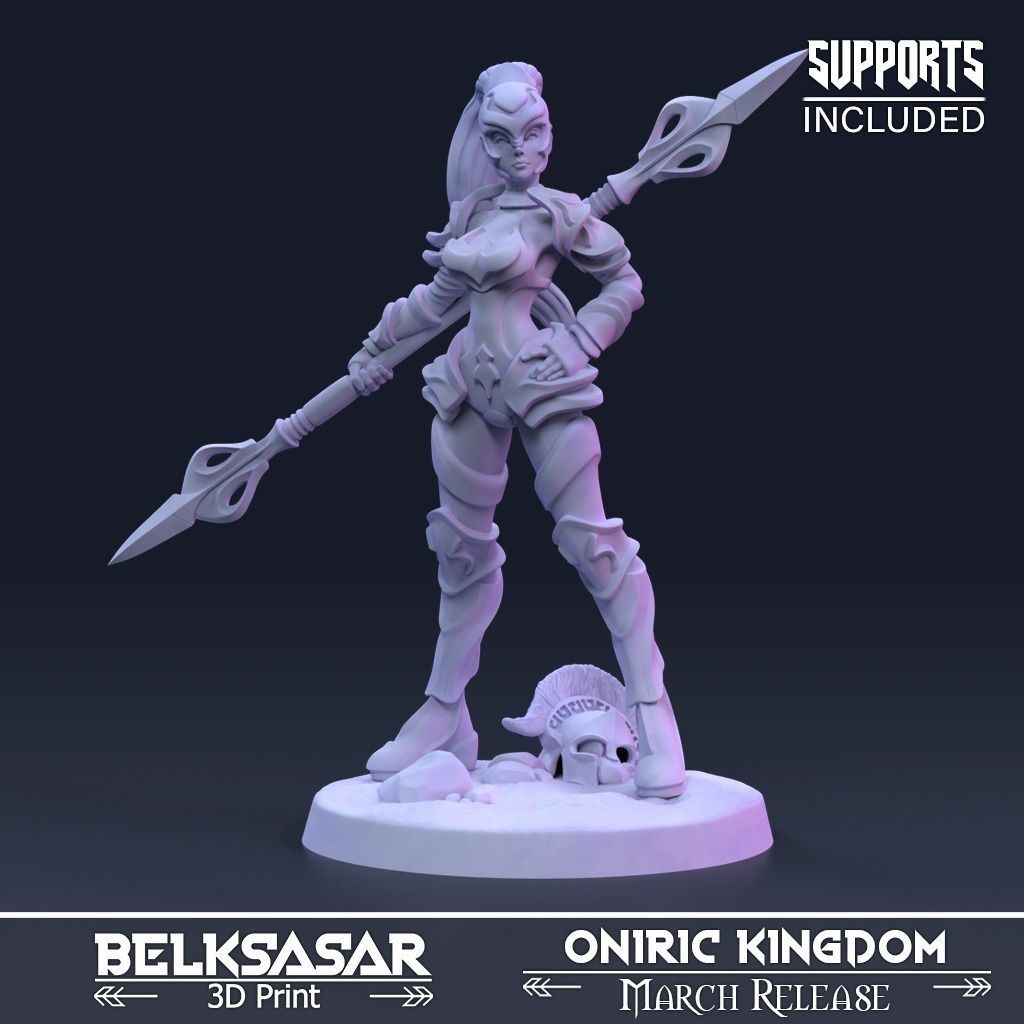 Warrior Enforcer of Dreams Normal and Nude 3D print model_2