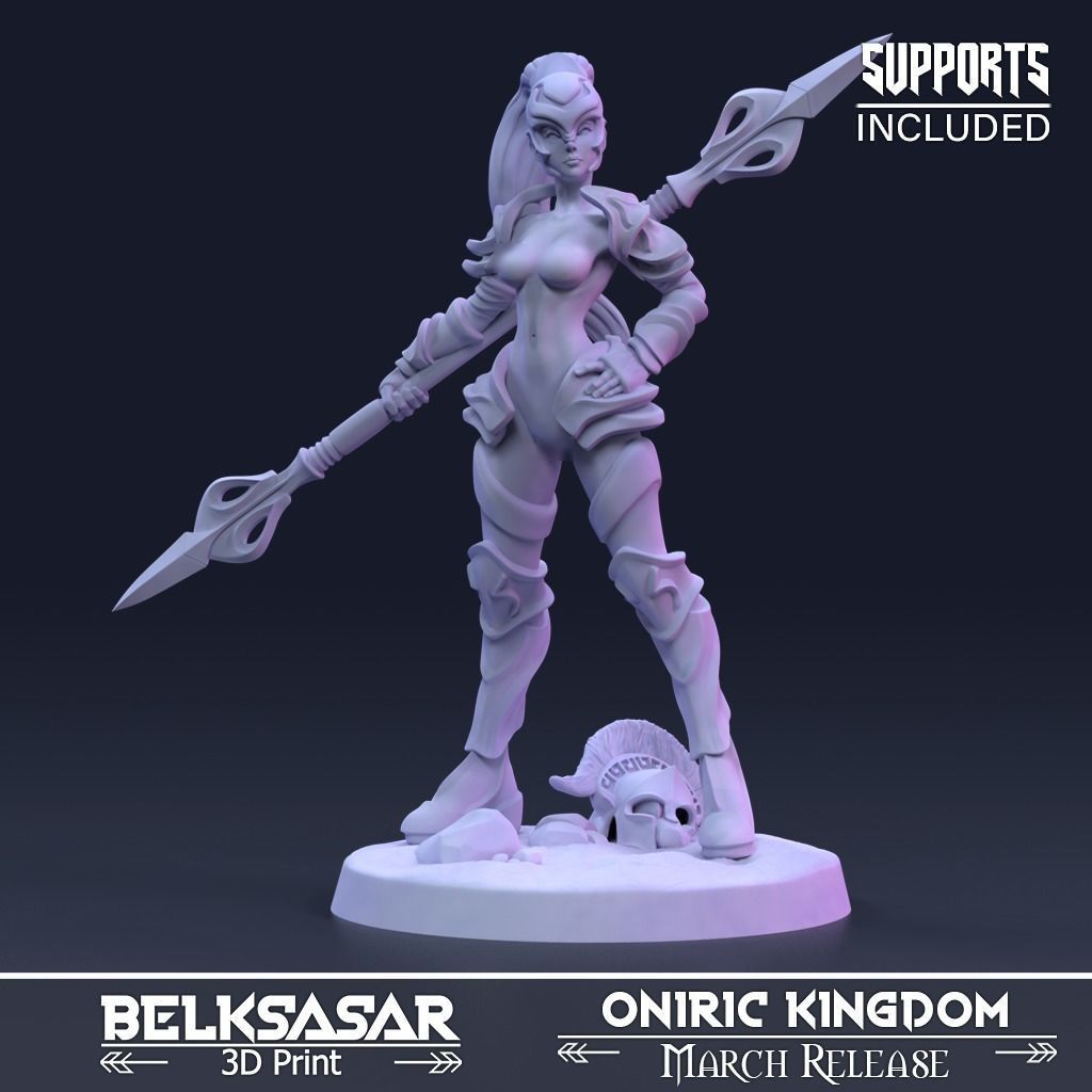 Warrior Enforcer of Dreams Normal and Nude 3D print model_1