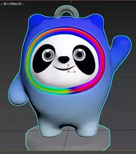 Blue Panda Free 3D model