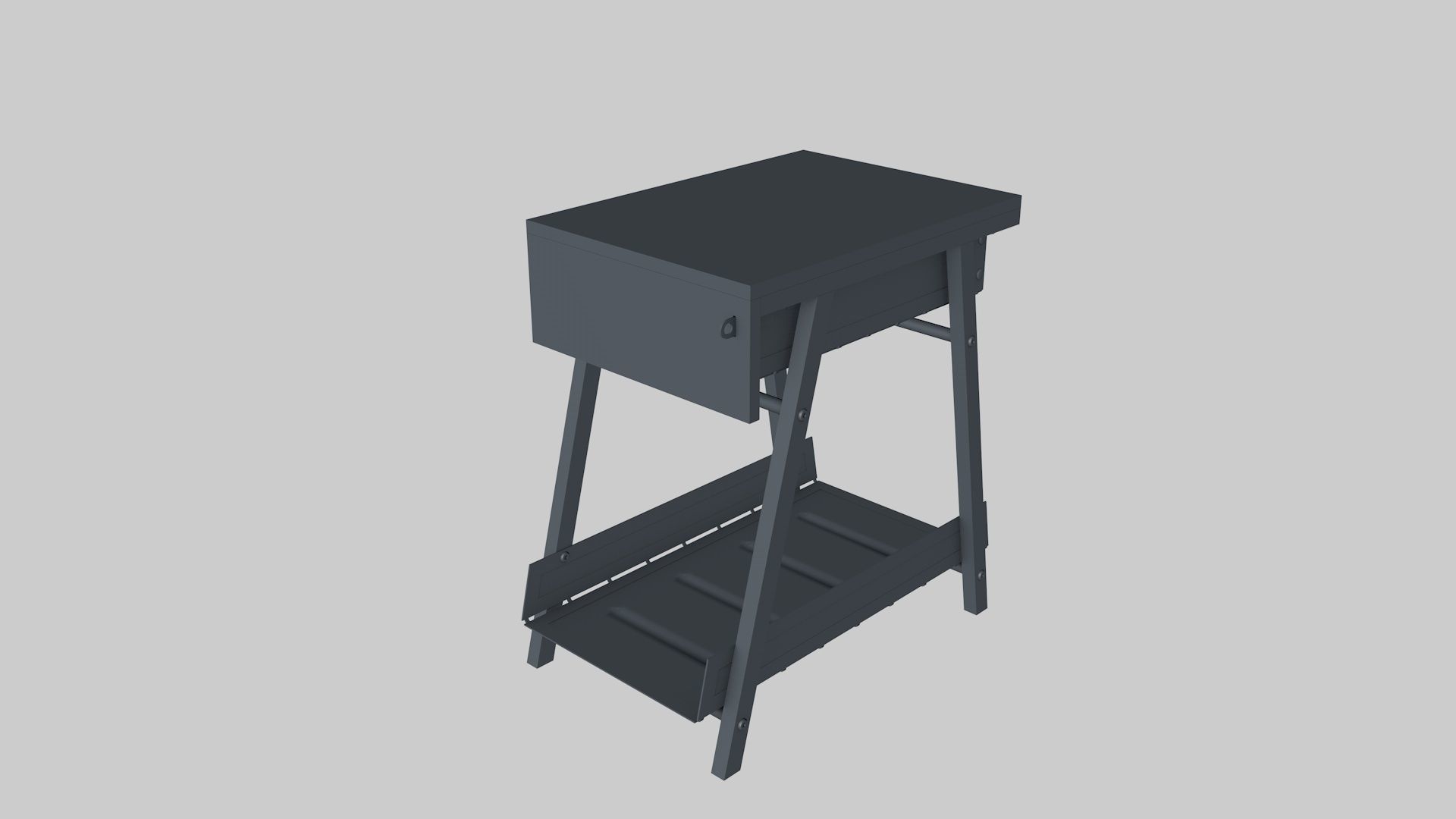 Drawer unit IKEA TROTTEN Low-poly 3D model_9