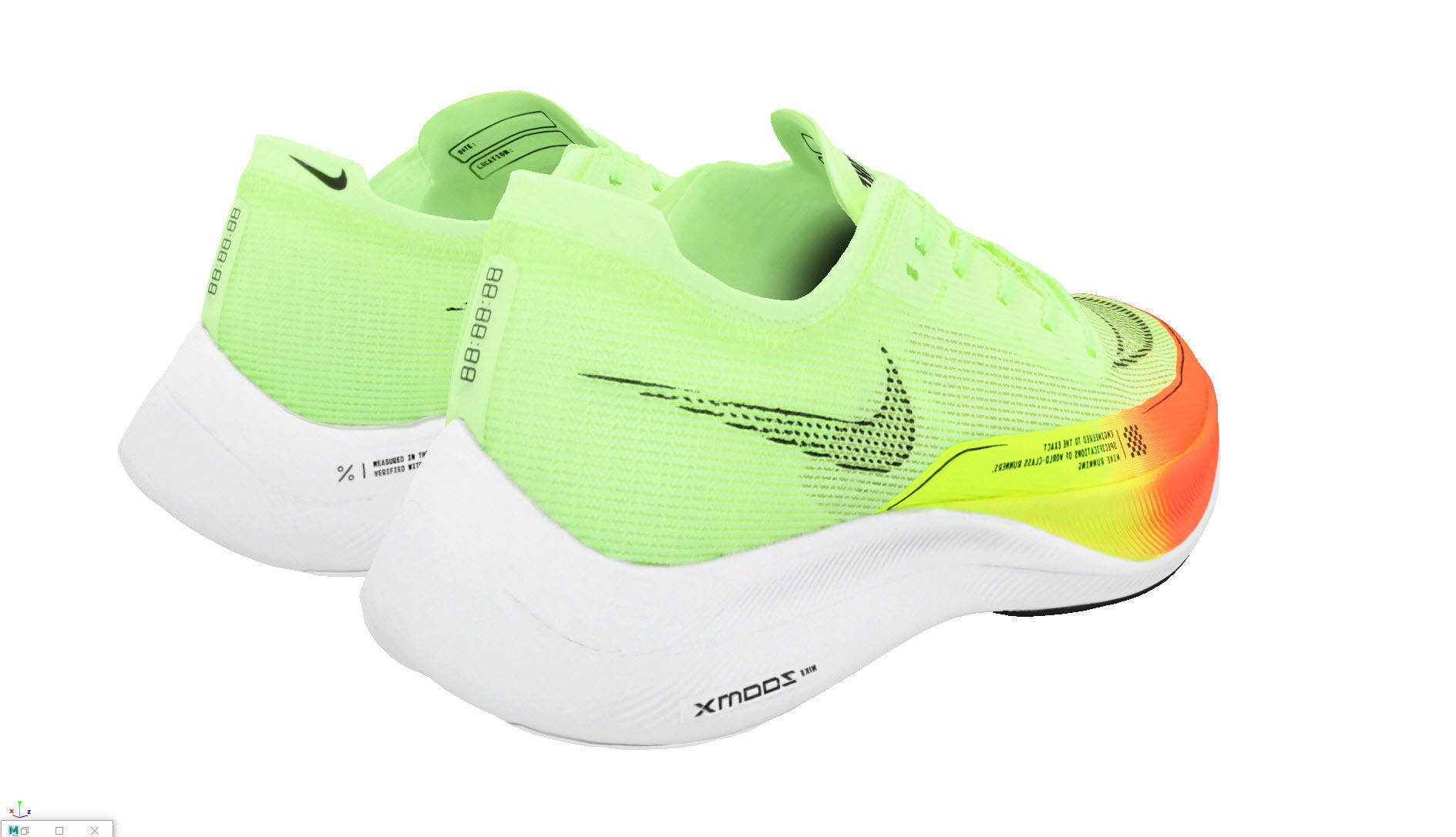 Nike ZoomX VaporFly NEXT Neon 3D model_3