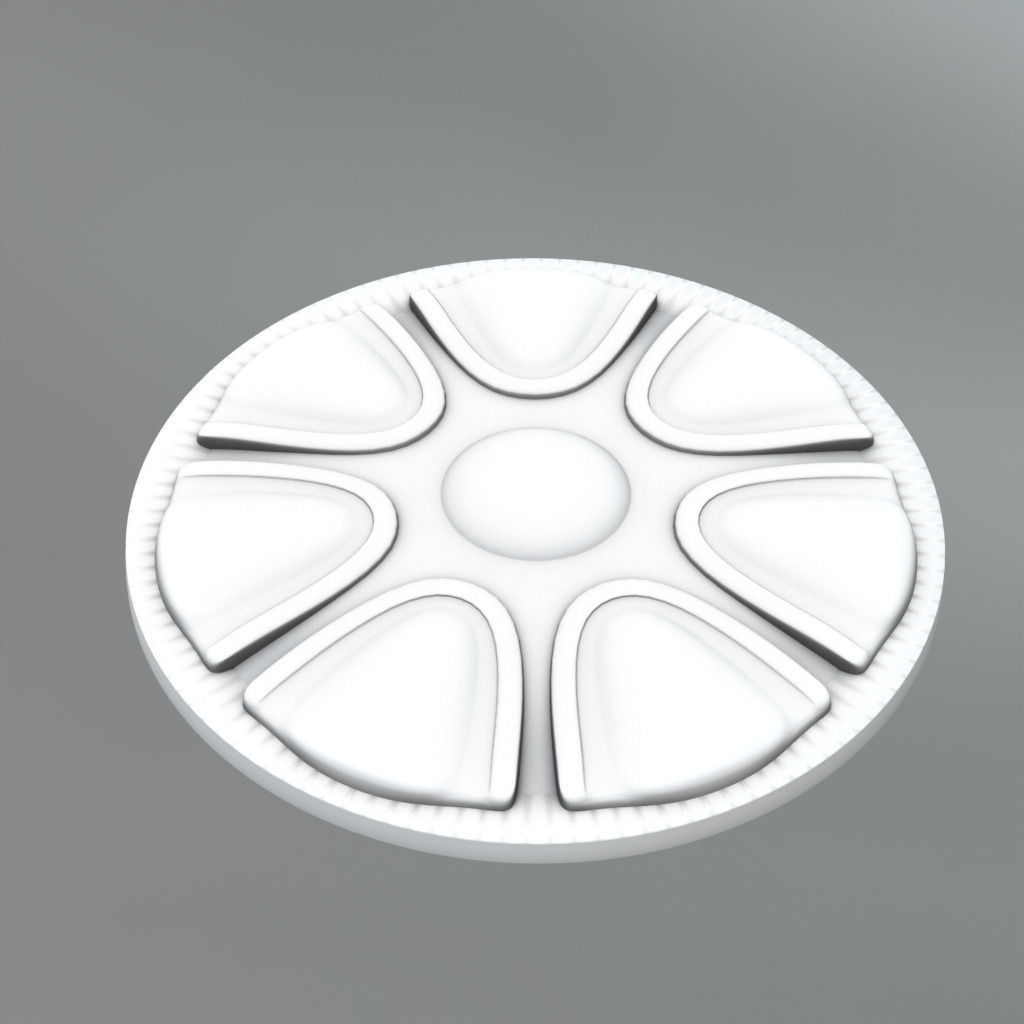 Carved Rosettes Medallions Free 3D model_1