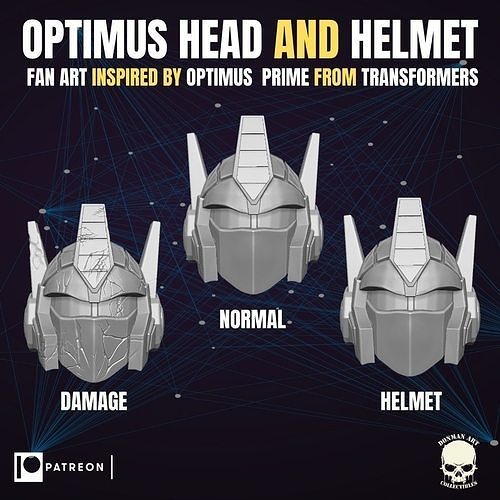Optimus head for Action Figure 3D print model