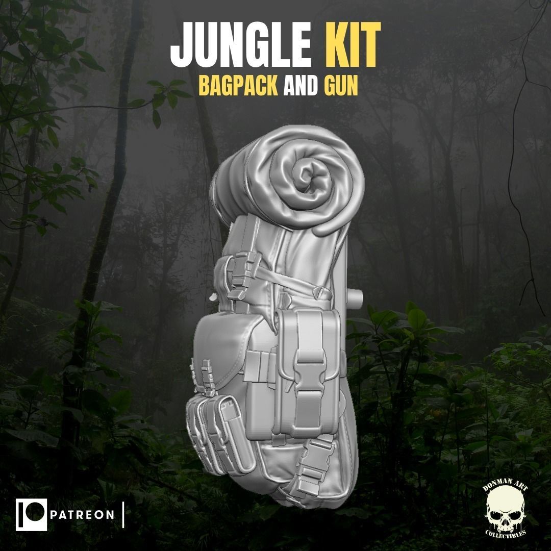 Jungle Kit for action Figures 3D print model_1