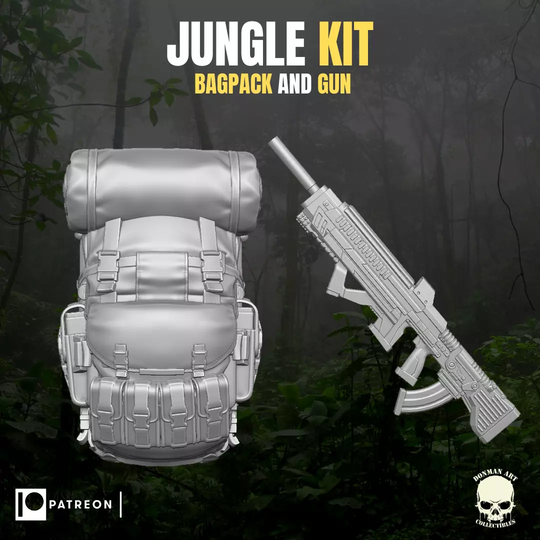 Jungle Kit for action Figures 3D print model_0