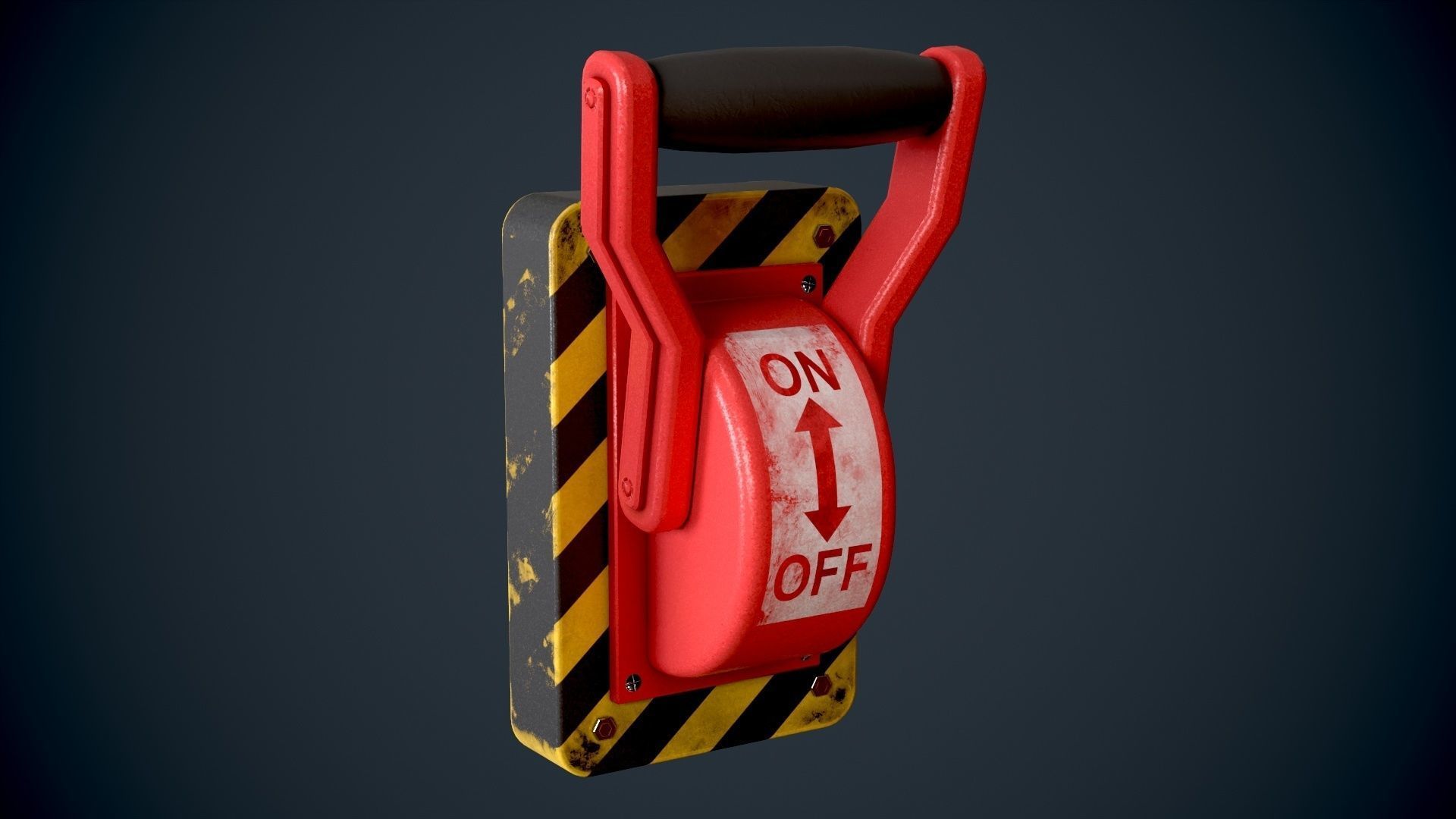 3D model Sci Fi Red Lever power switch VR / AR / lowpoly CGTrader