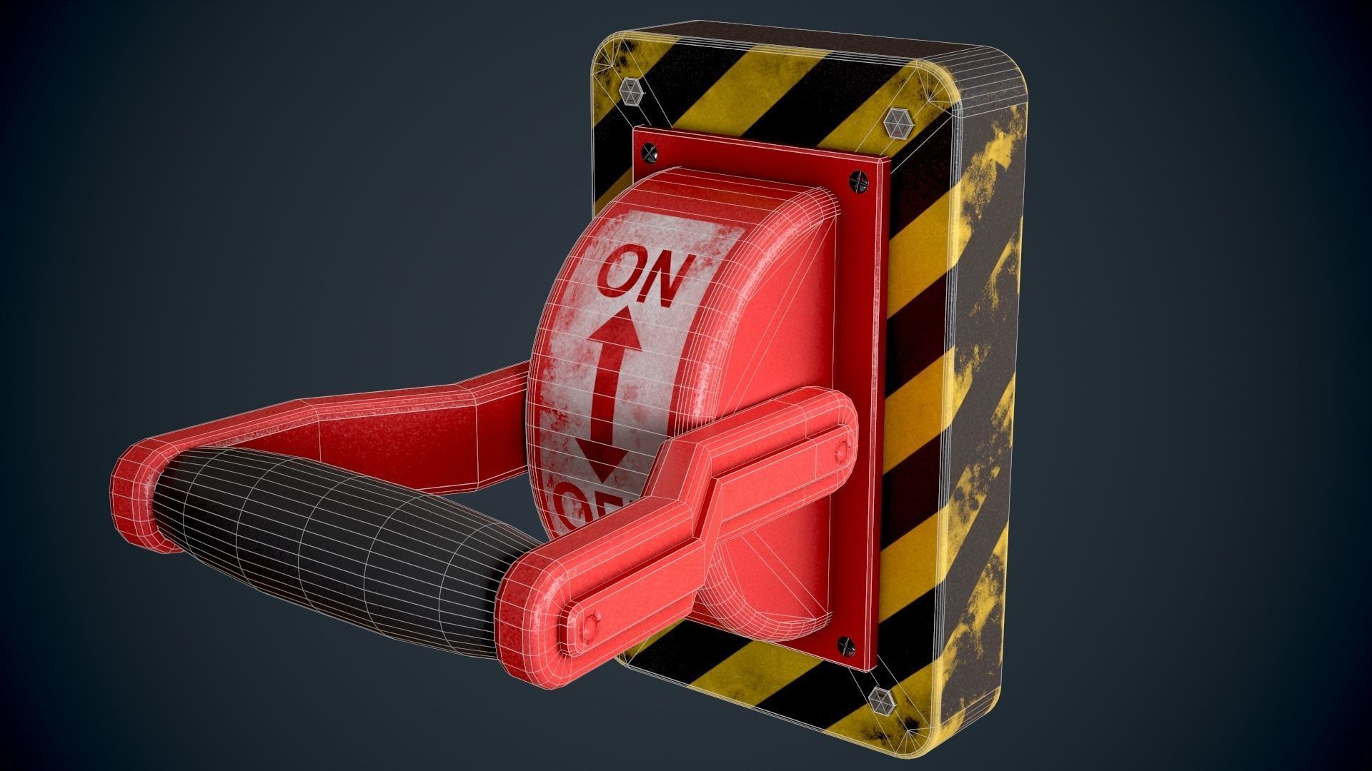3D model Sci Fi Red Lever power switch VR / AR / low-poly | CGTrader