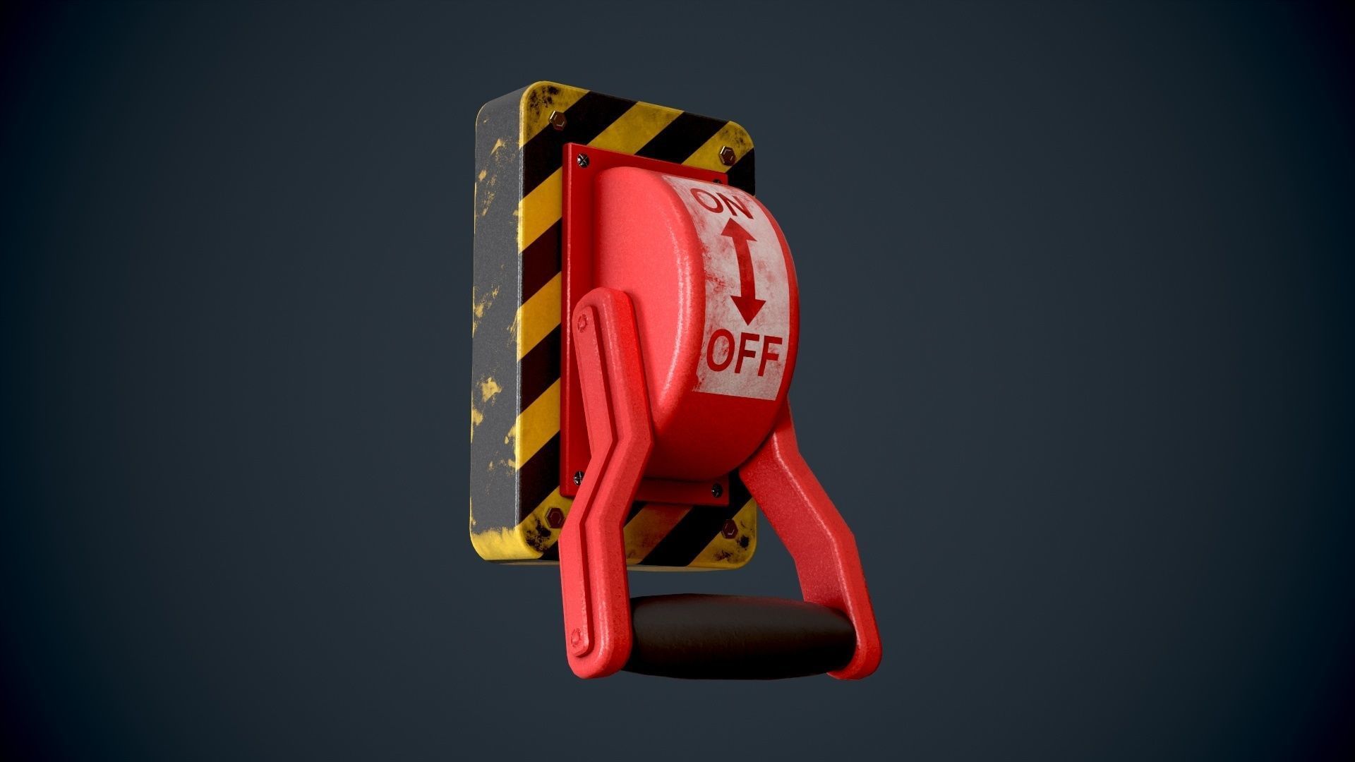 3D model Sci Fi Red Lever power switch VR / AR / low-poly | CGTrader