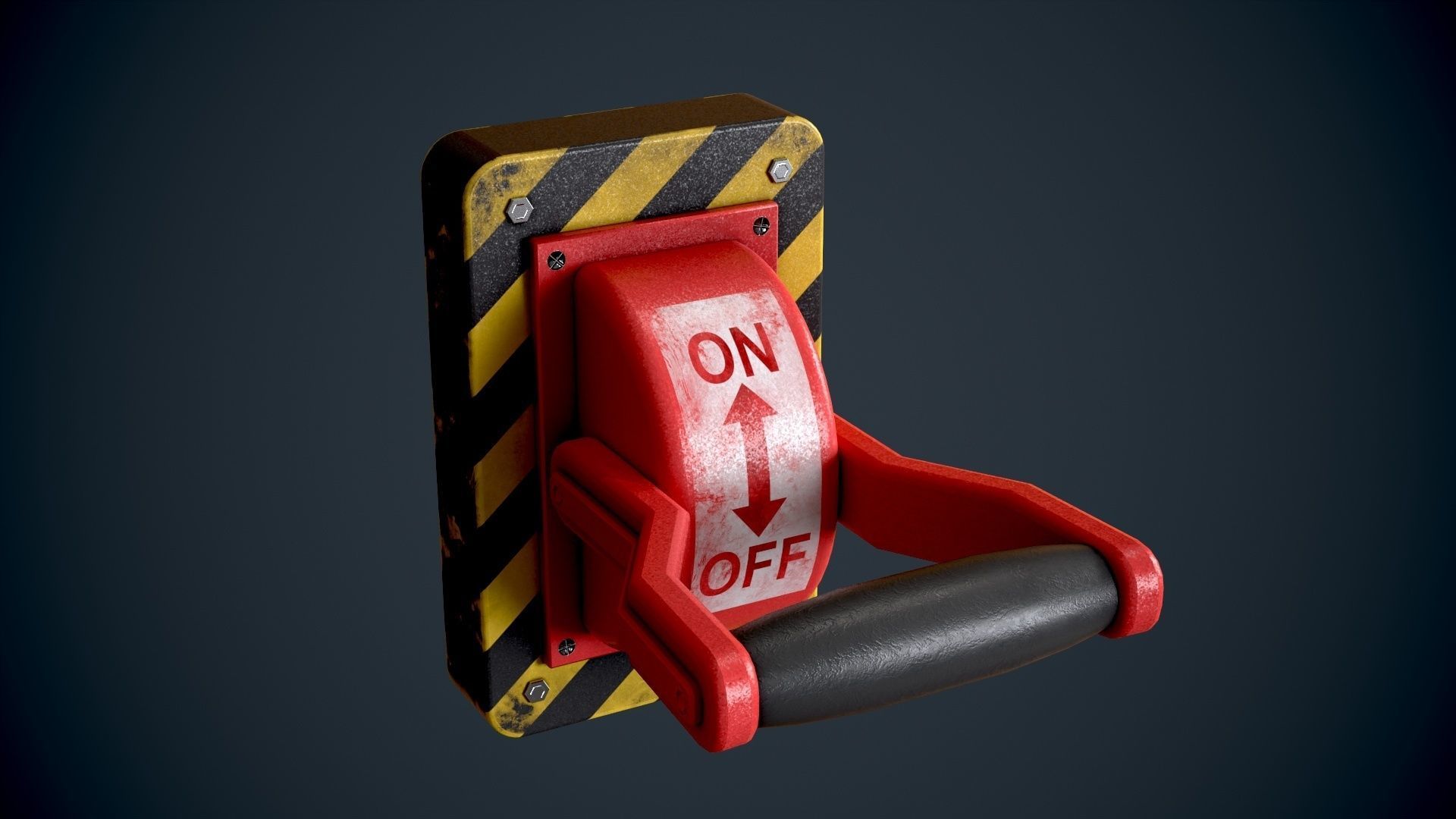 3D model Sci Fi Red Lever power switch VR / AR / lowpoly CGTrader
