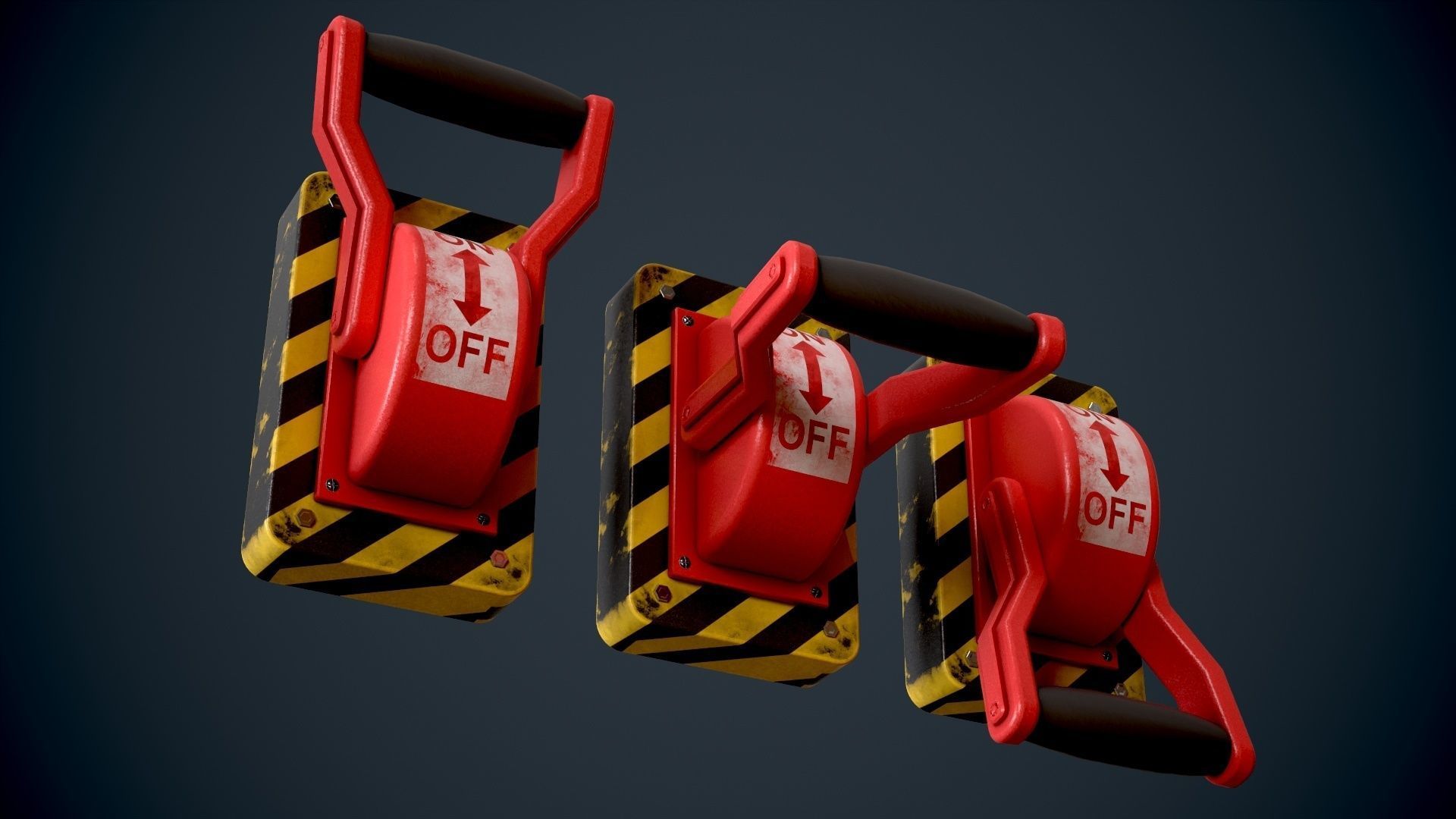 3D model Sci Fi Red Lever power switch VR / AR / low-poly | CGTrader