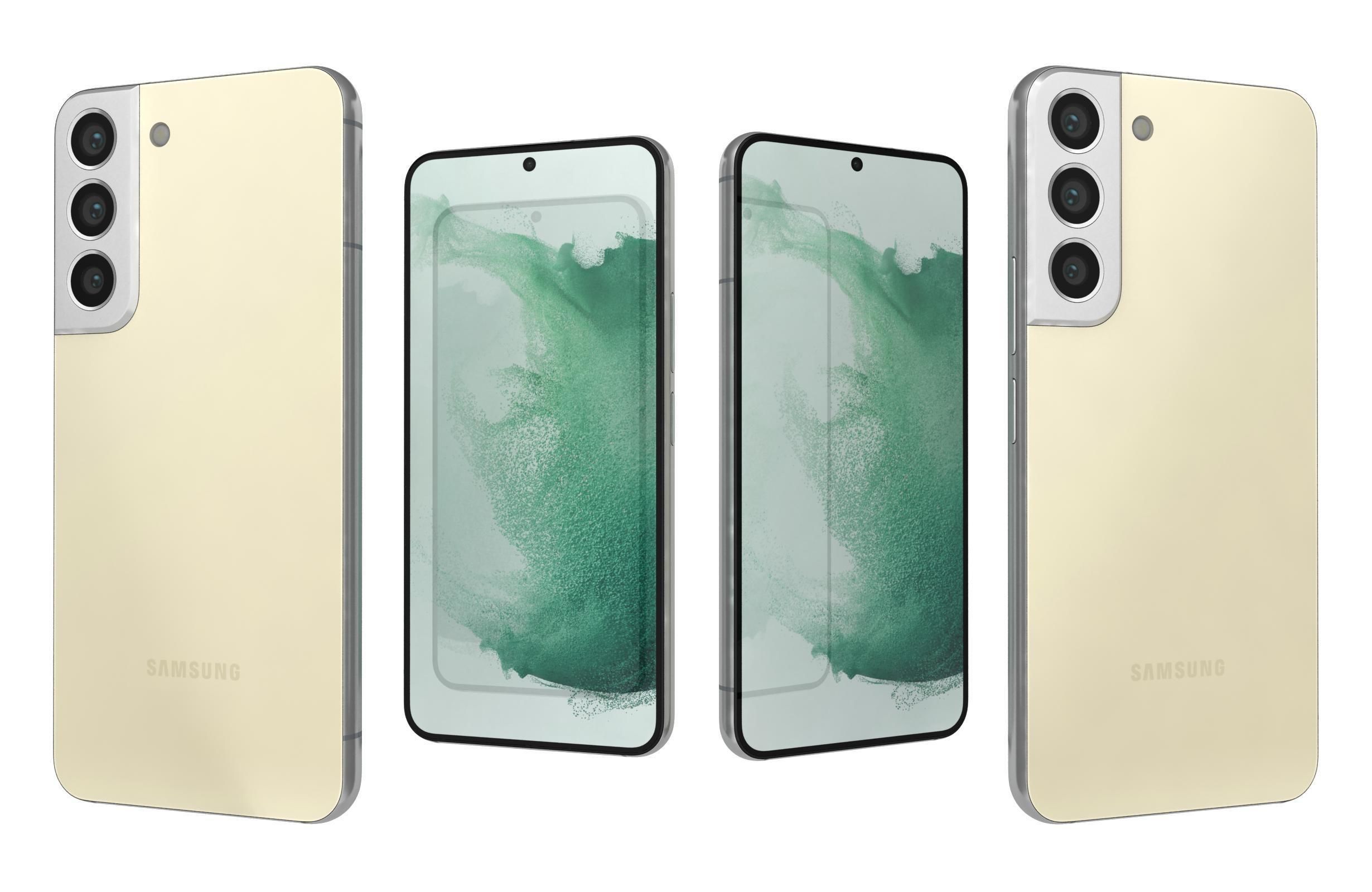 Samsung Galaxy S22 Cream 3D model_3