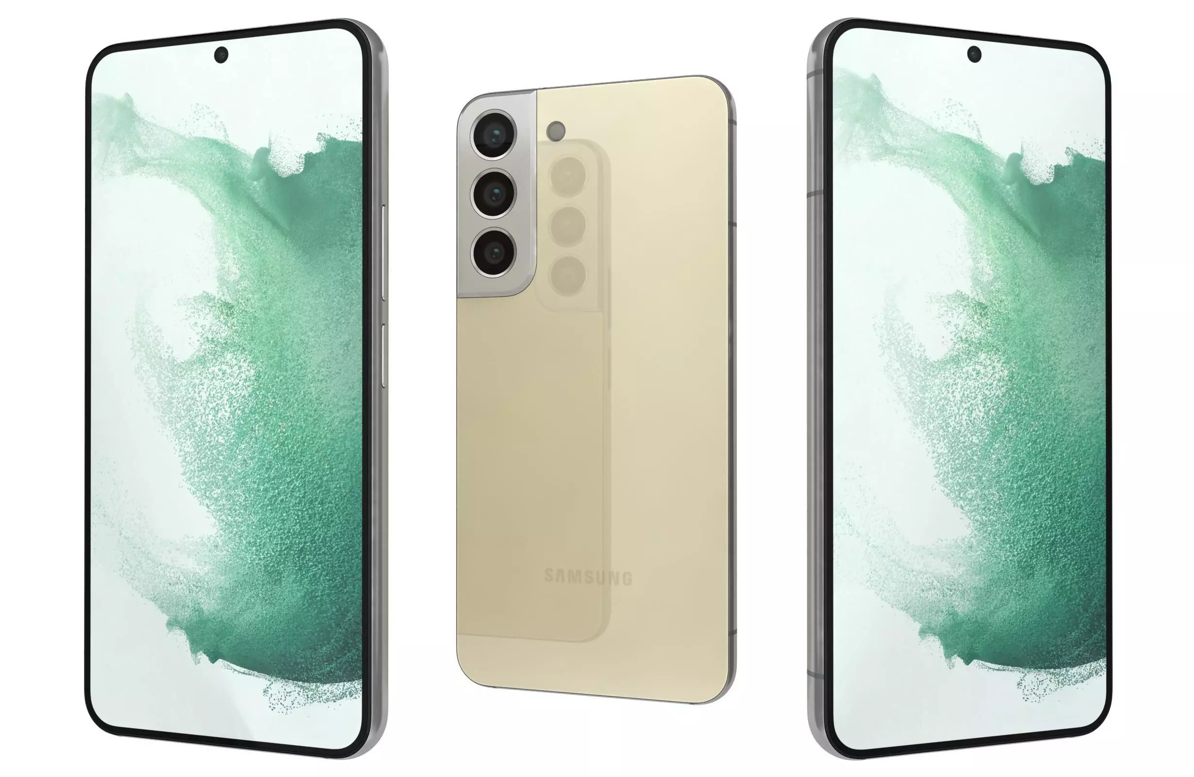 Samsung Galaxy S22 Cream 3D model_0