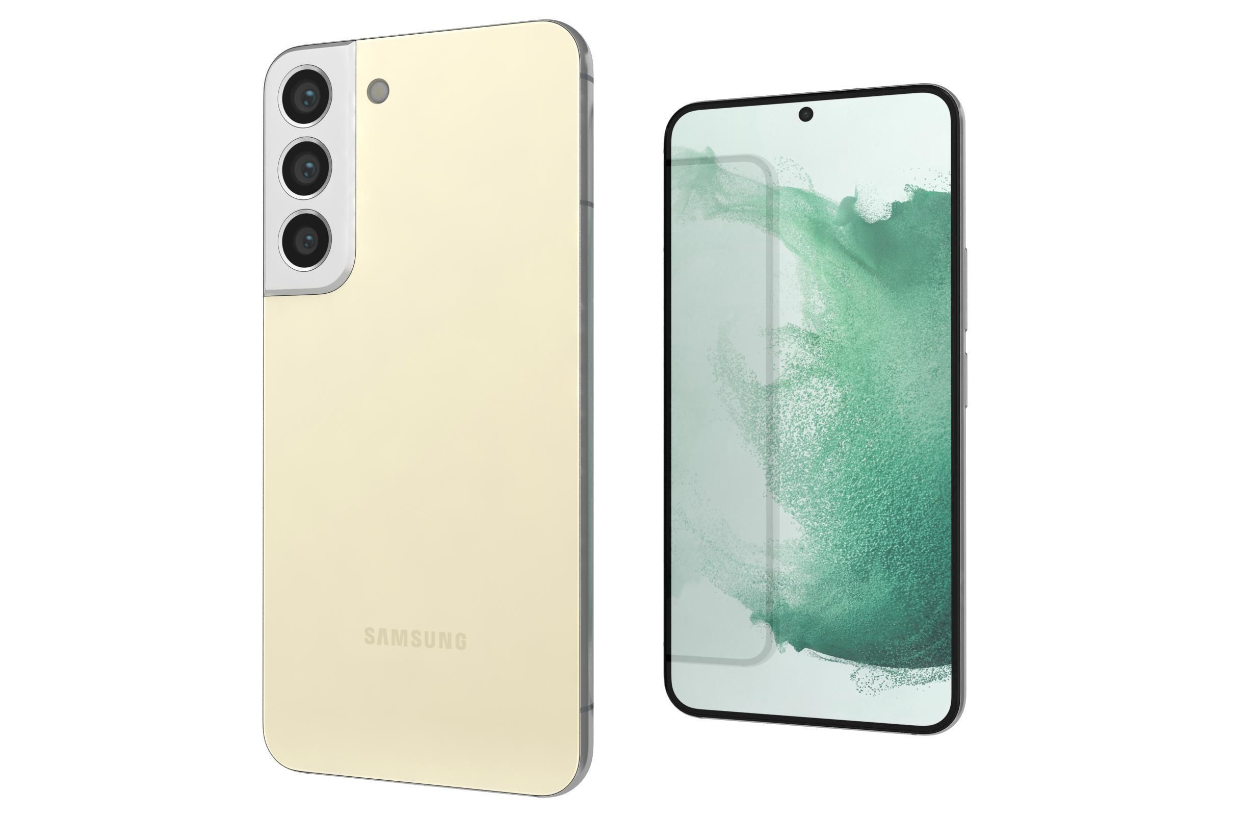 Samsung Galaxy S22 Cream 3D model_6