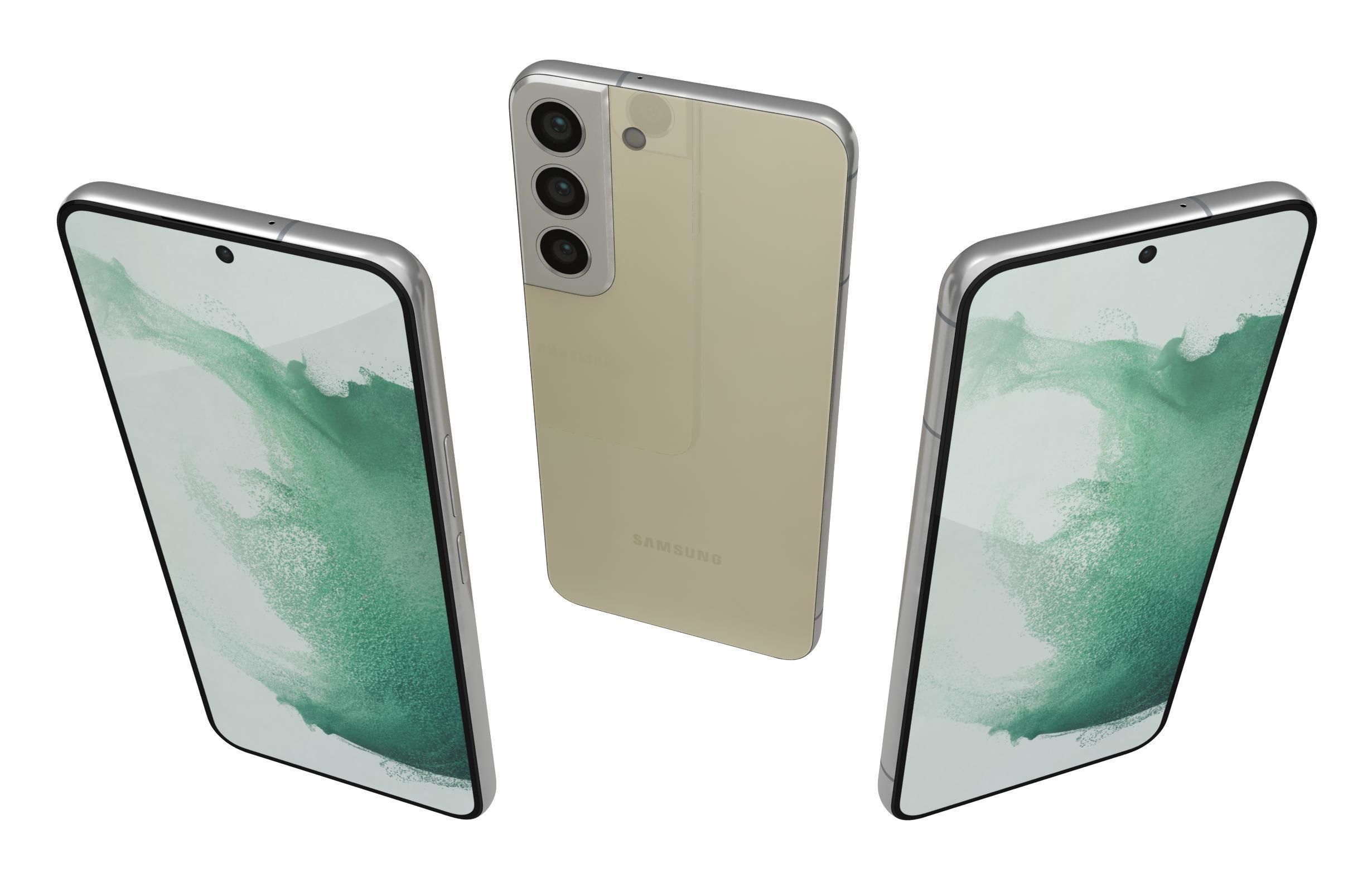 Samsung Galaxy S22 Cream 3D model_1