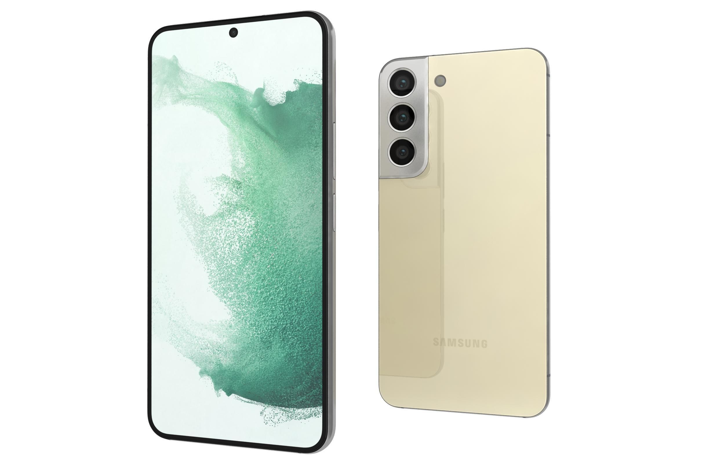 Samsung Galaxy S22 Cream 3D model_5