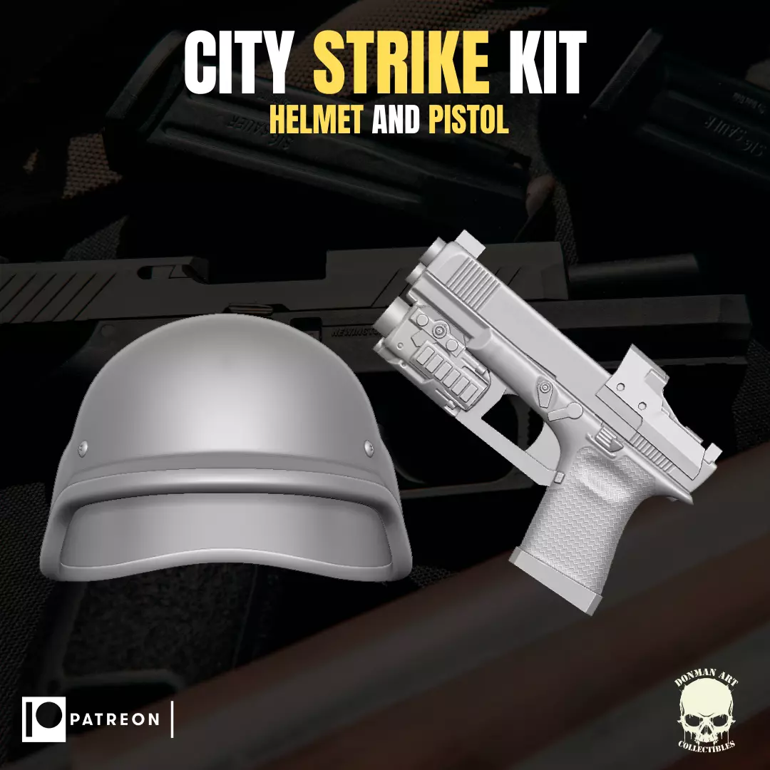 City Strike Kit for action figures 3D print model_0