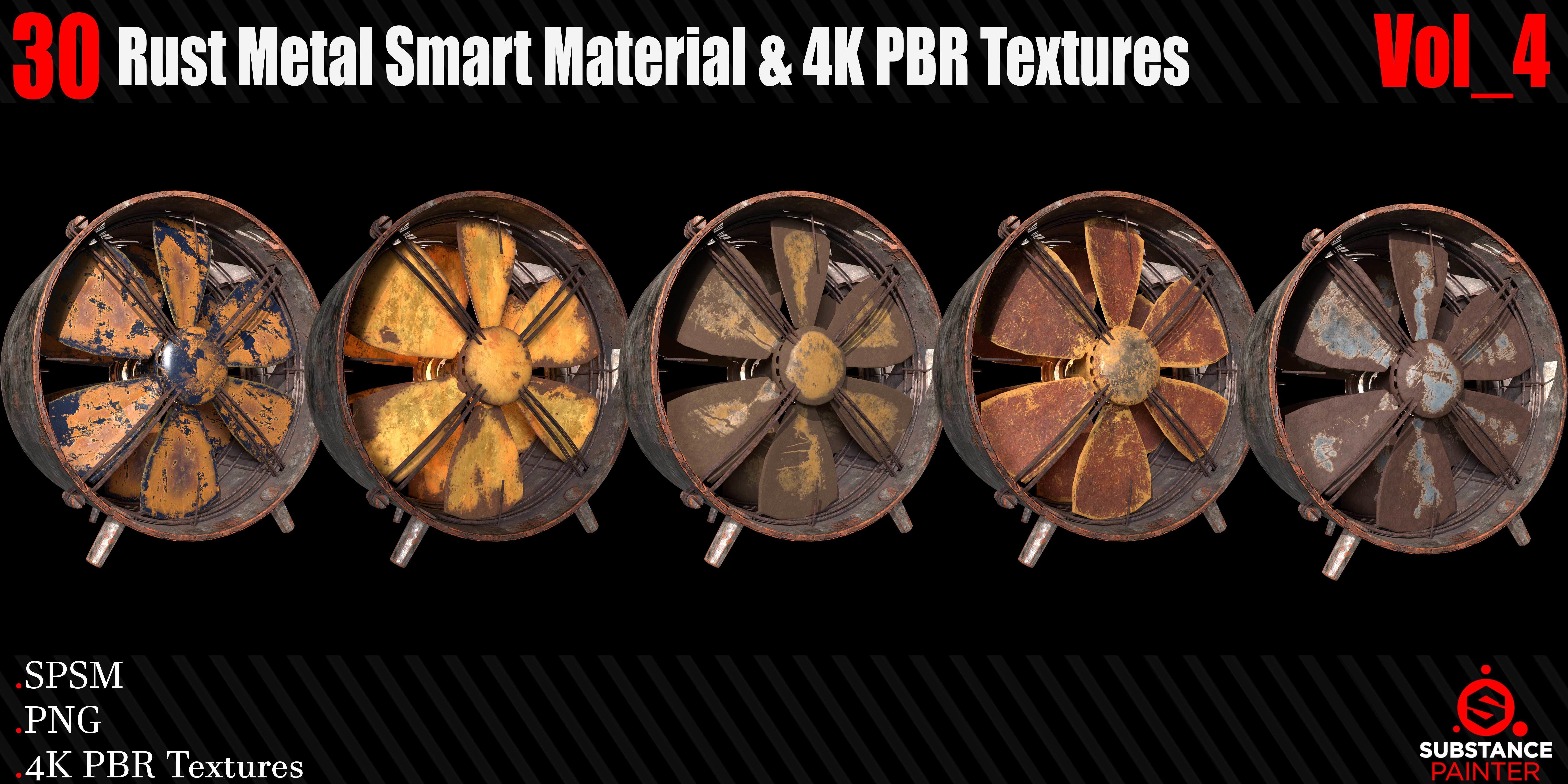 30 Rust Metal Smart Materials 4KPBR Textures Vol 4 Texture_1