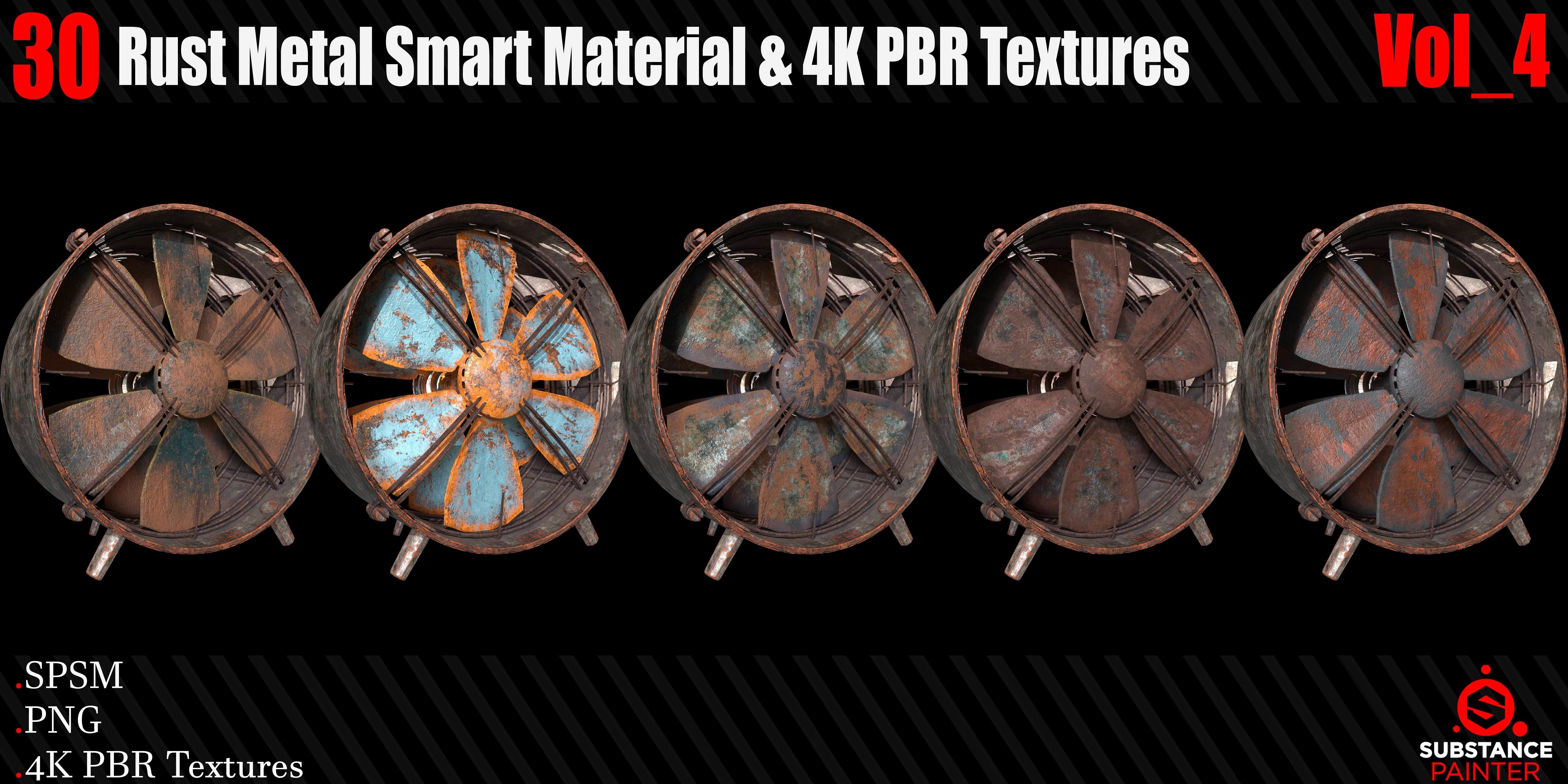 30 Rust Metal Smart Materials 4KPBR Textures Vol 4 Texture_4