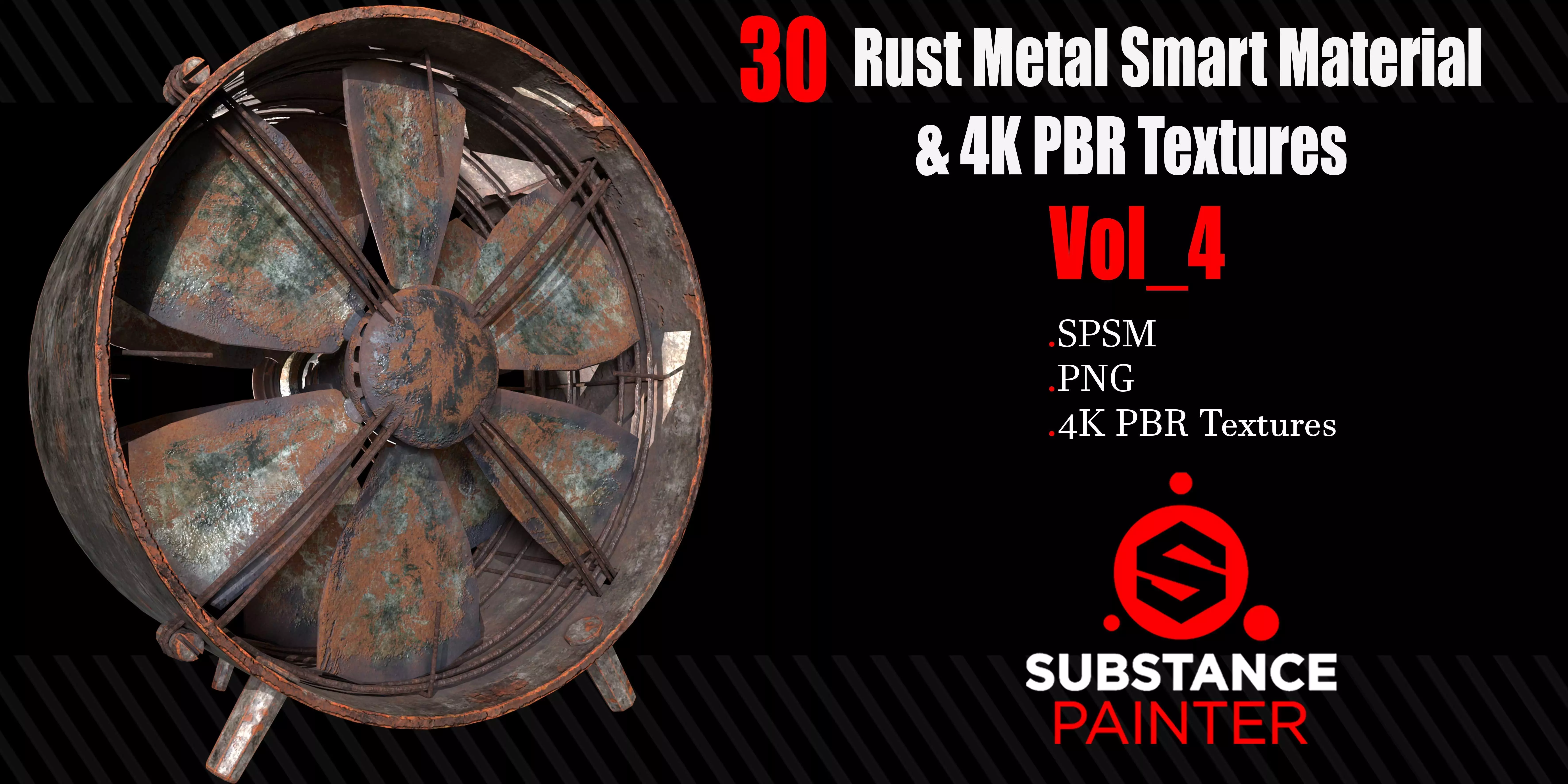 30 Rust Metal Smart Materials 4KPBR Textures Vol 4 Texture_0
