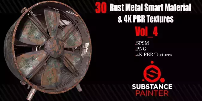 30 Rust Metal Smart Materials 4KPBR Textures Vol 4 Texture