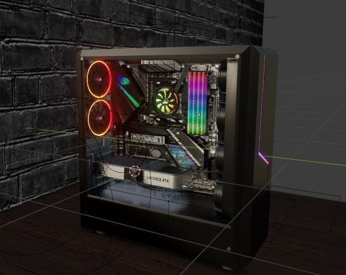 Gaming PC 3D model_3
