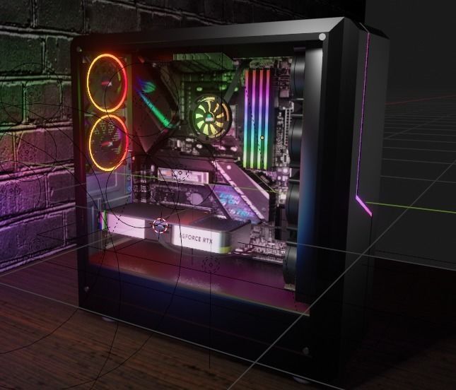 Gaming PC 3D model_2