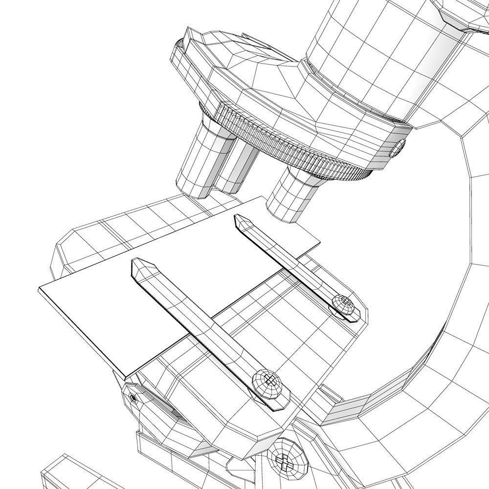 Laboratory microscope 3d model  3D model_12