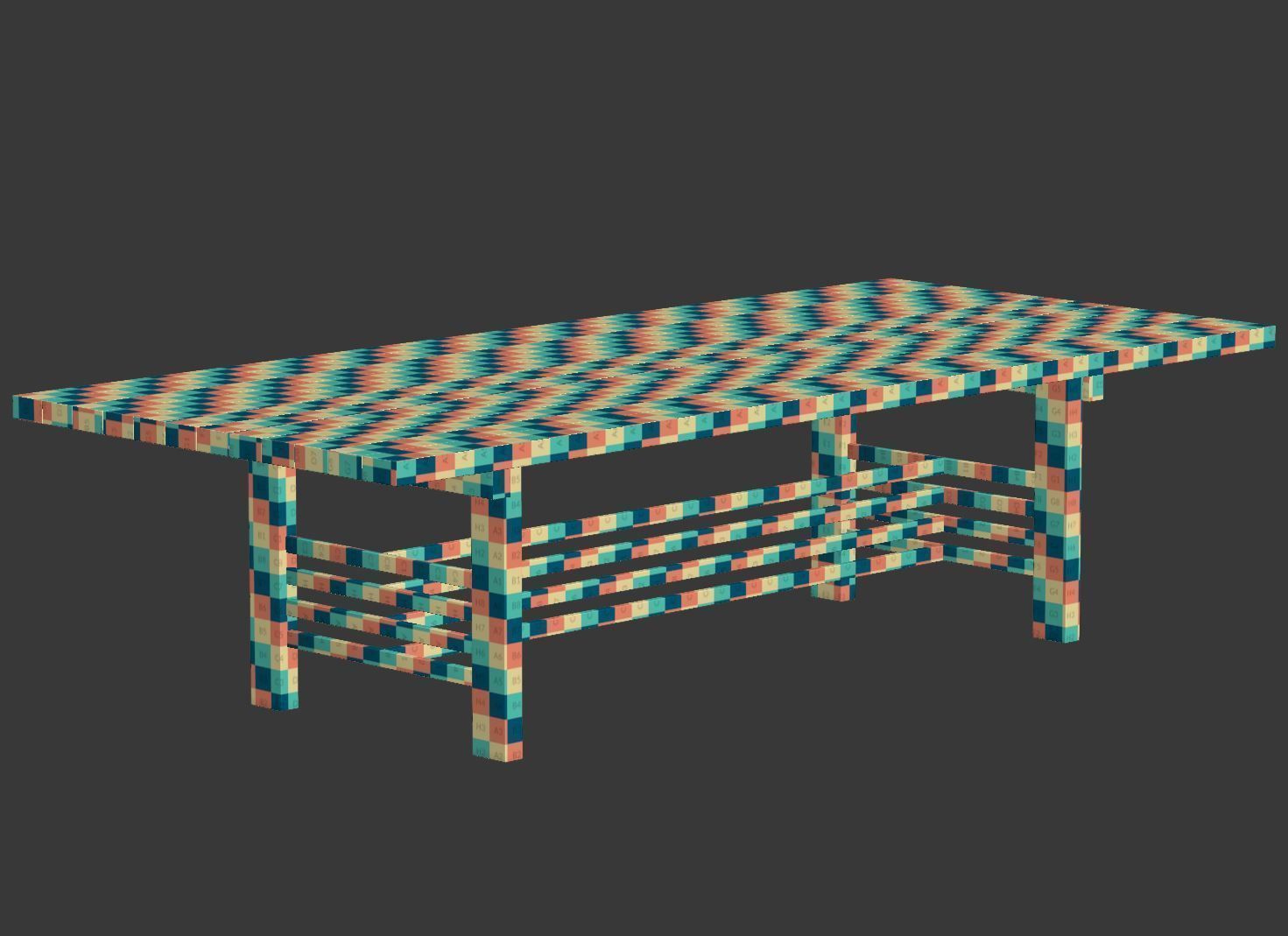 Ava wooden dining table AV29  3D model_4