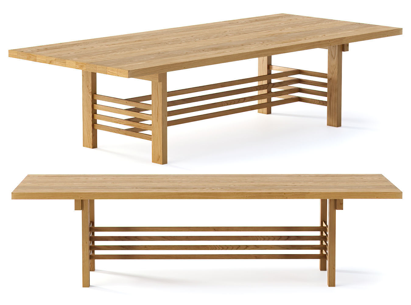 Ava wooden dining table AV29  3D model_2