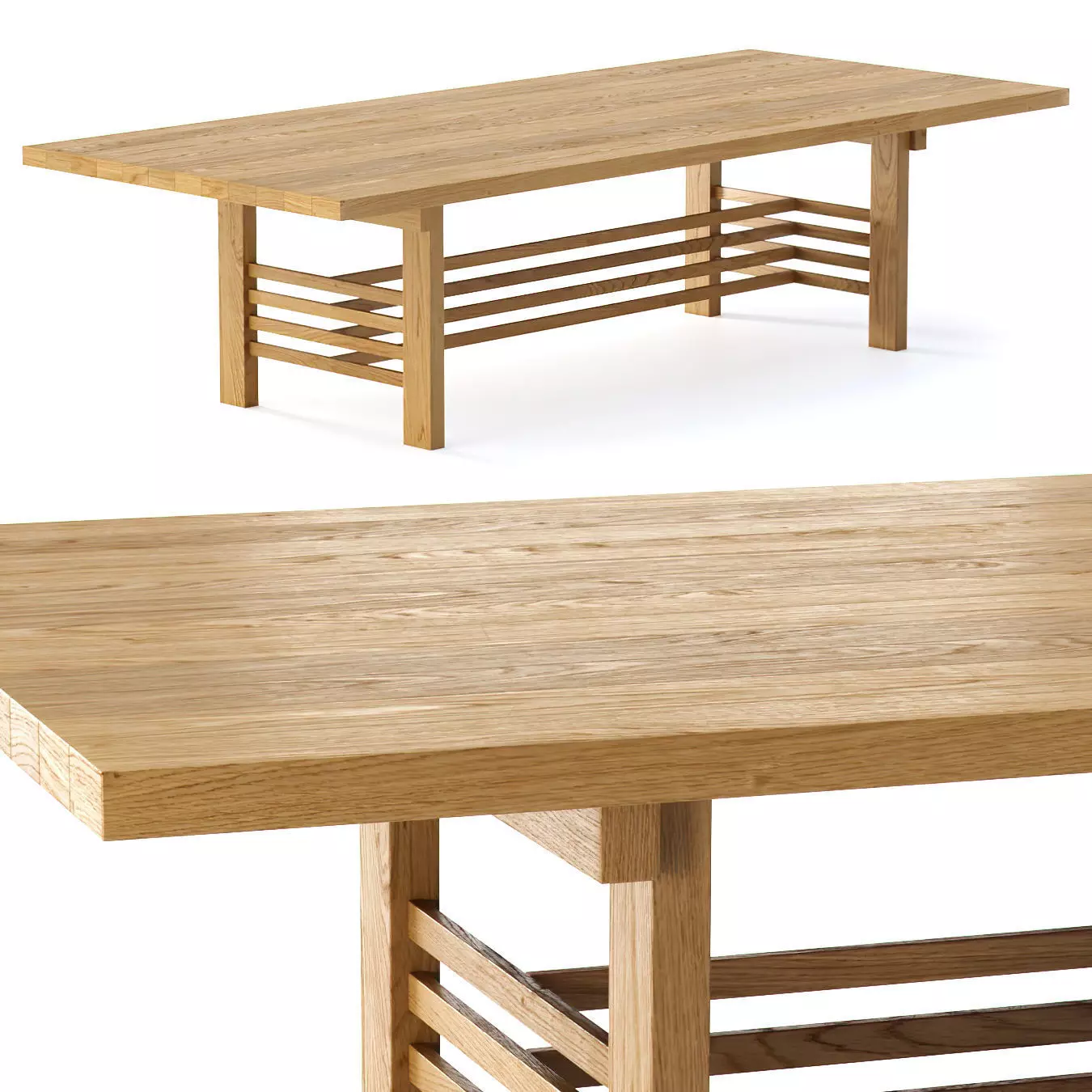 Ava wooden dining table AV29  3D model_0