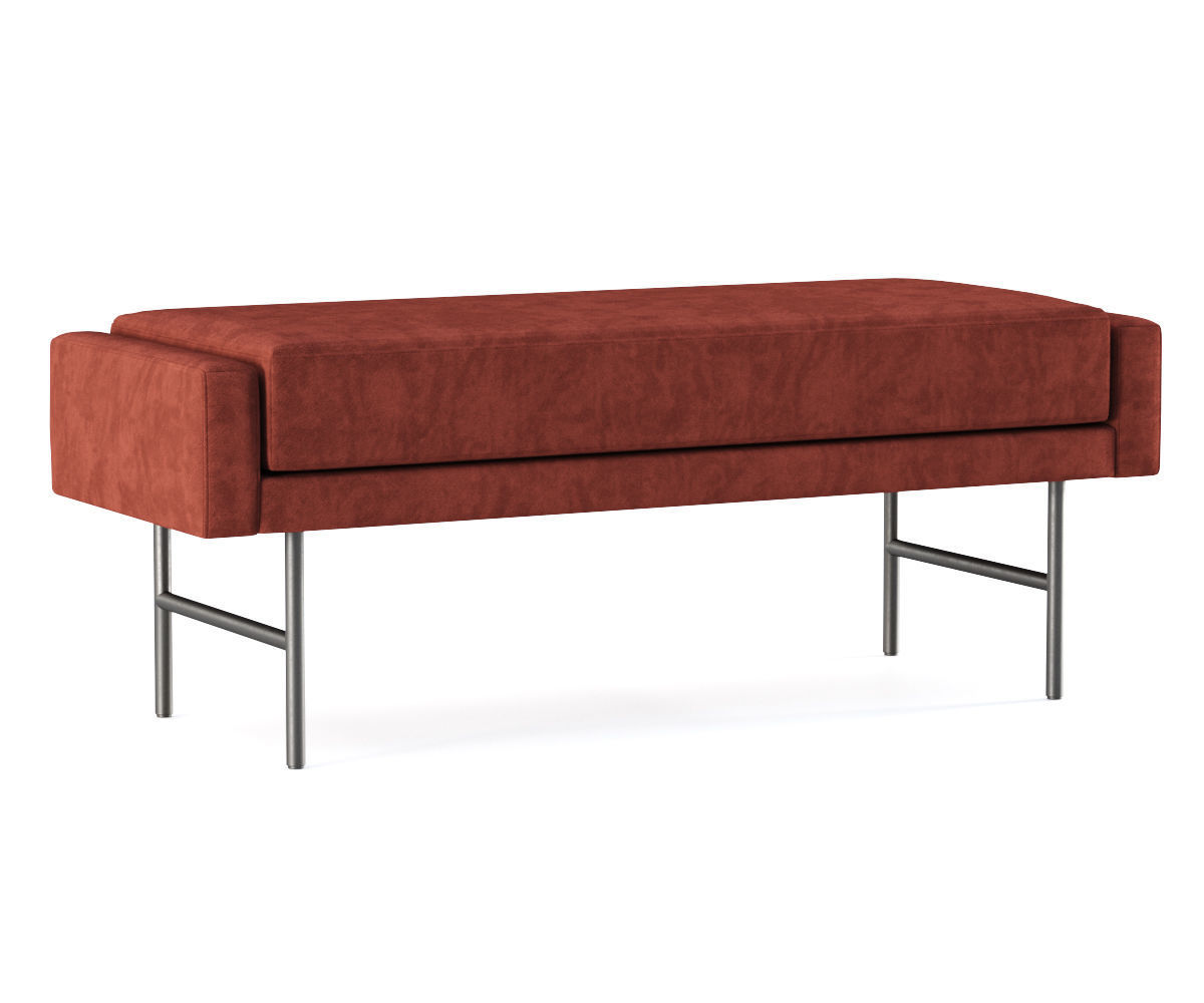 Blu Dot Bank Velvet Bench  3D model_3
