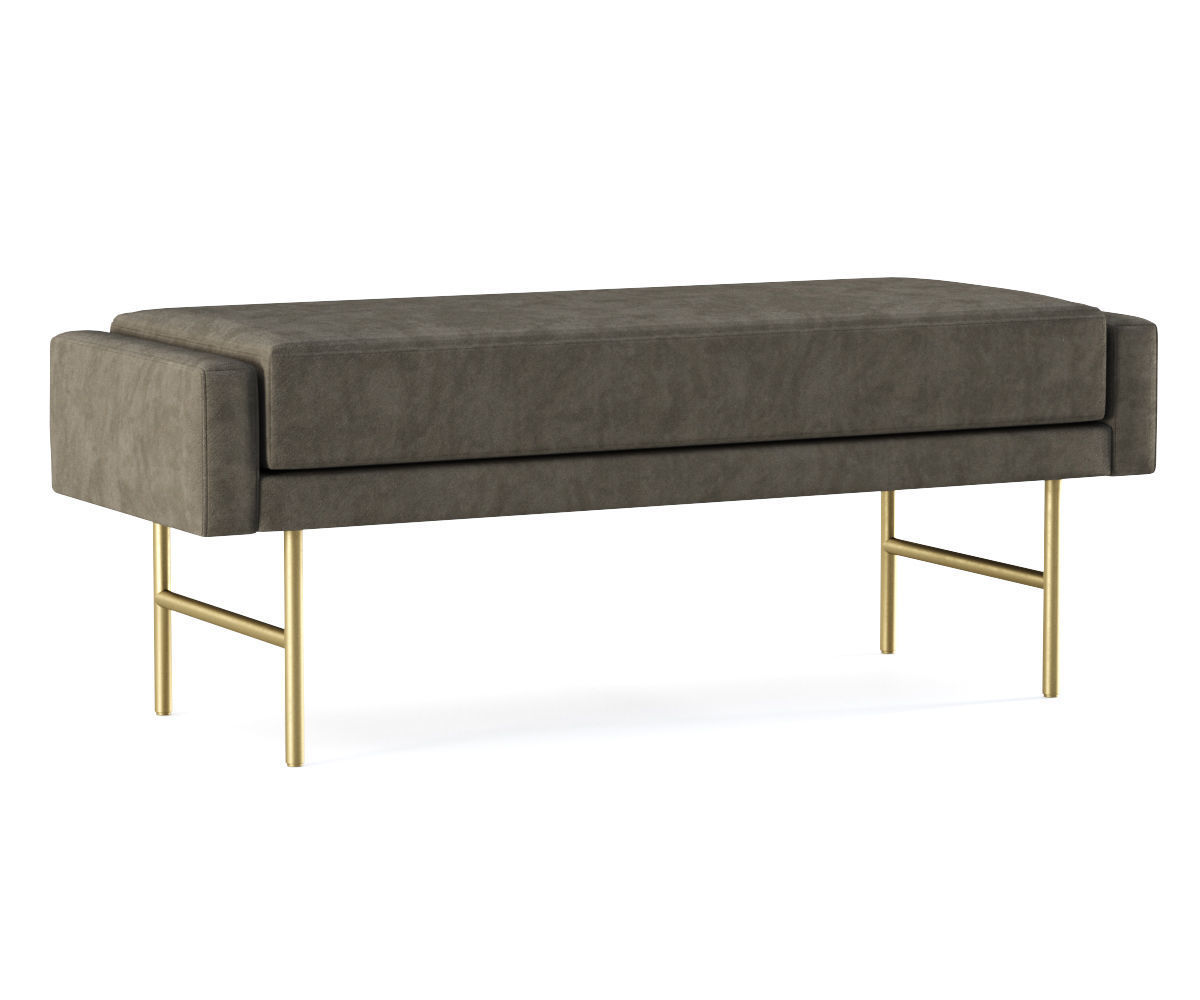 Blu Dot Bank Velvet Bench  3D model_1