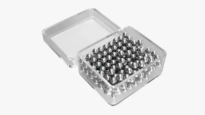 Air pistol bullet box open 3D model