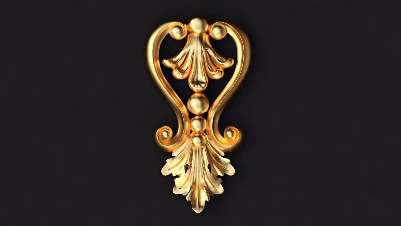 dekor gold ornament 3D model