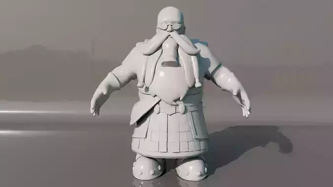 3D character Game ready man with backpack