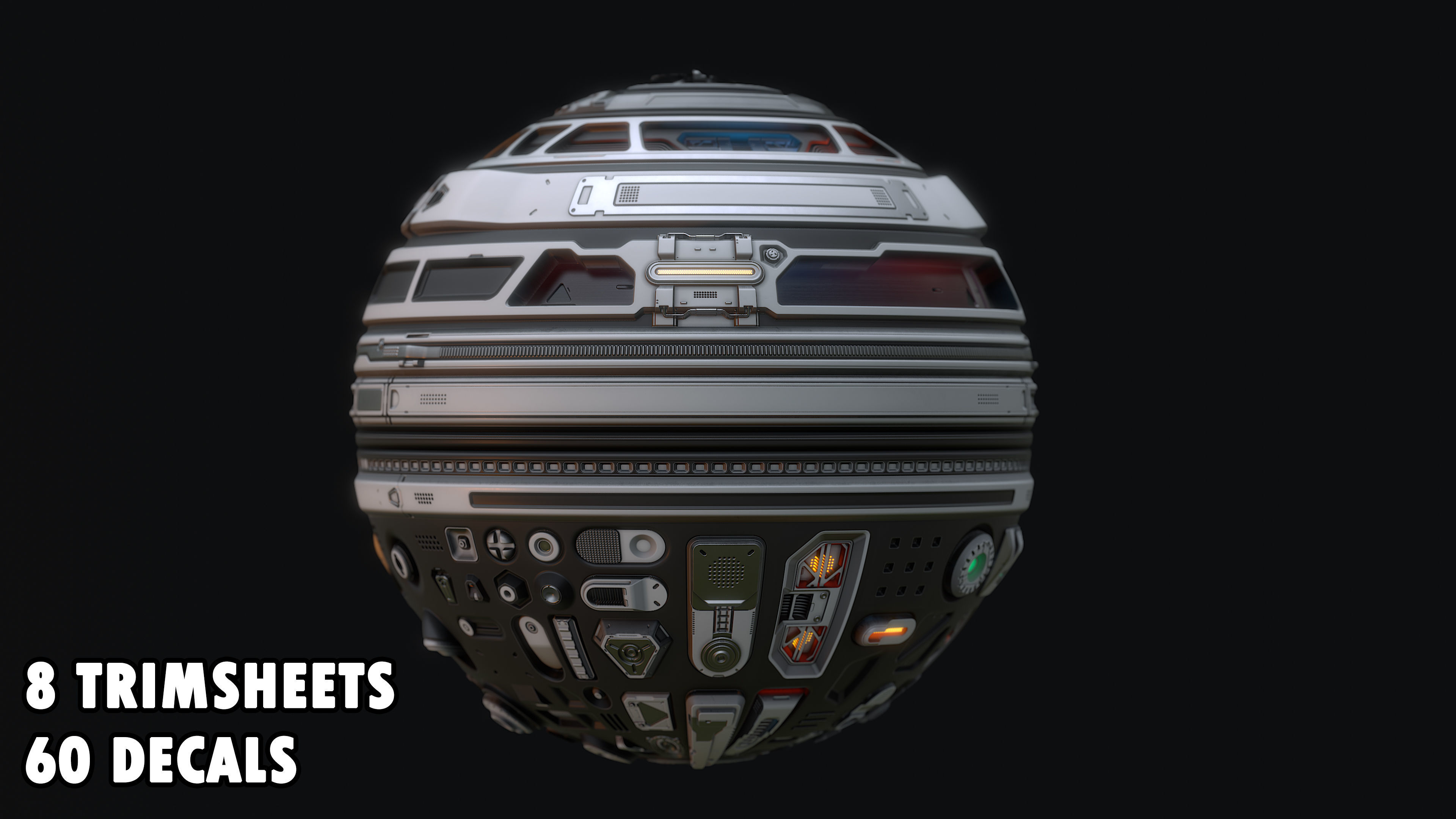 Sci-fi Trimsheet and Decals Texture_5