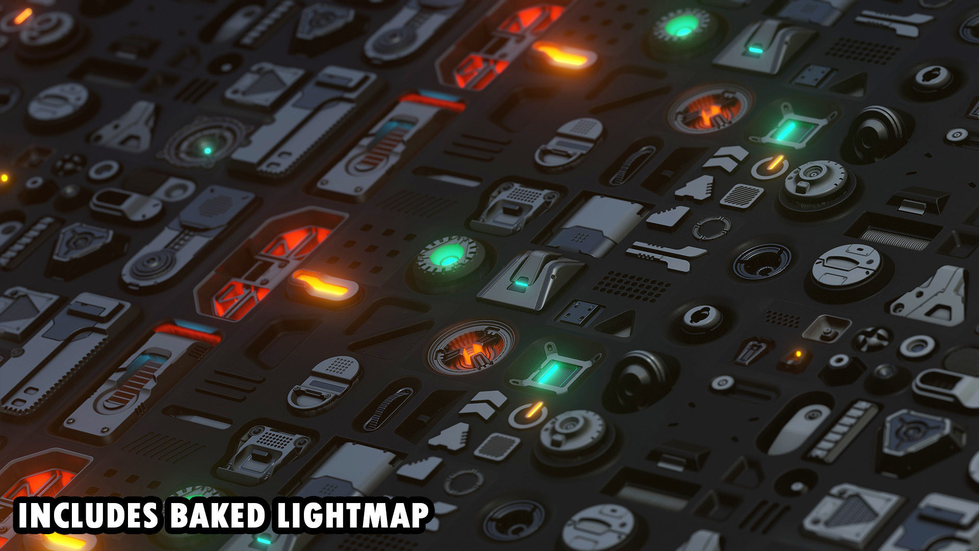 Sci-fi Trimsheet and Decals Texture_6